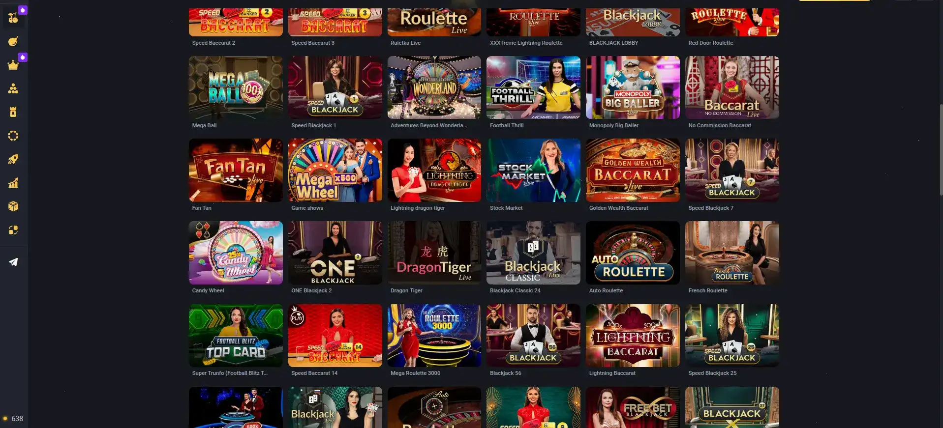 Vulkan Russia casino интерфейс игры